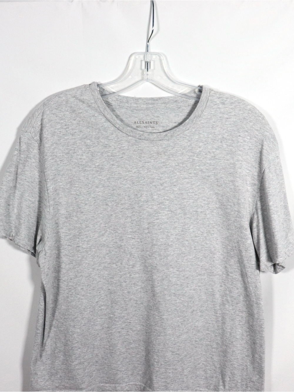 AllSaints Grey Essential Crew Neck T-Shirt Women’s Size Small - Picture 3 of 8